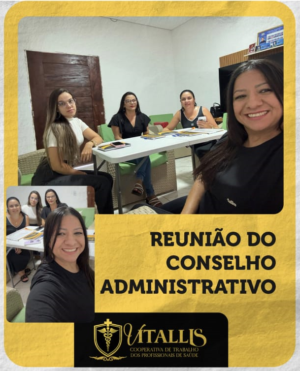 Publicação da Vitallis com fotografias da reunião do Conselho Administrativo